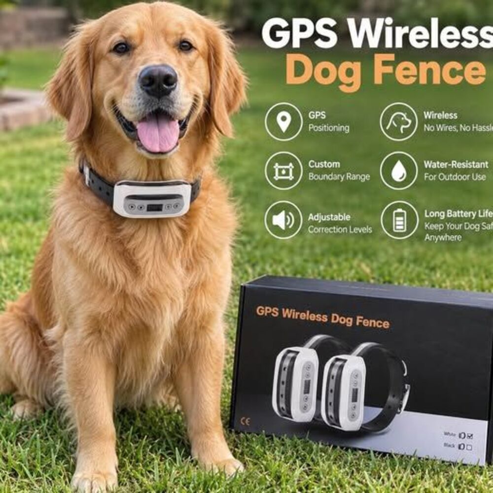 GPS Wireless Dog Fence System | 2 Collar Set | Model PF-09